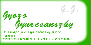 gyozo gyurcsanszky business card